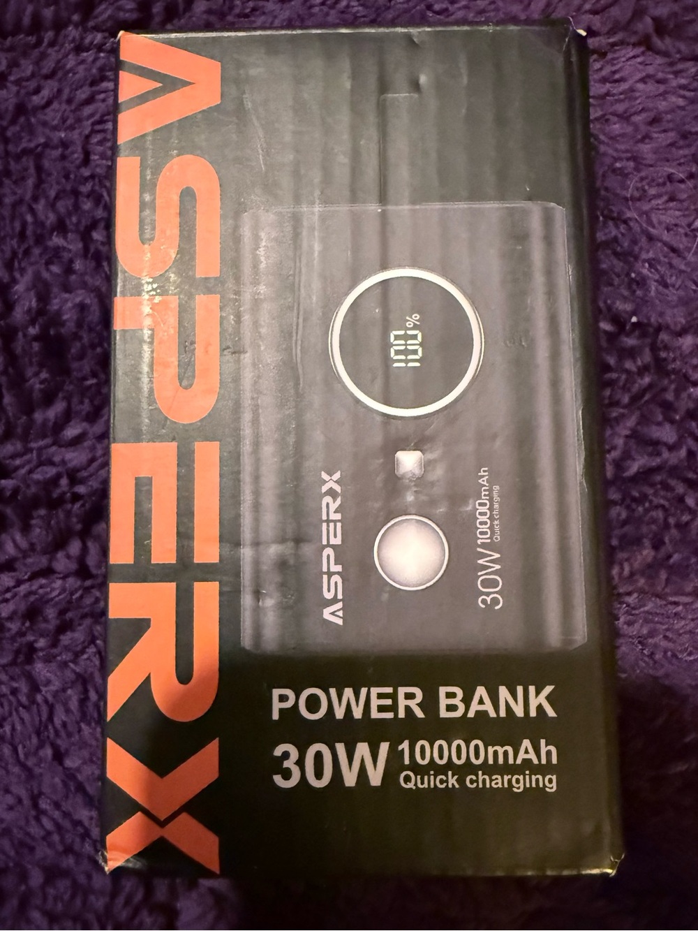 ASPERX 10000mAh 30W Power Bank w/ Built-in USB-C